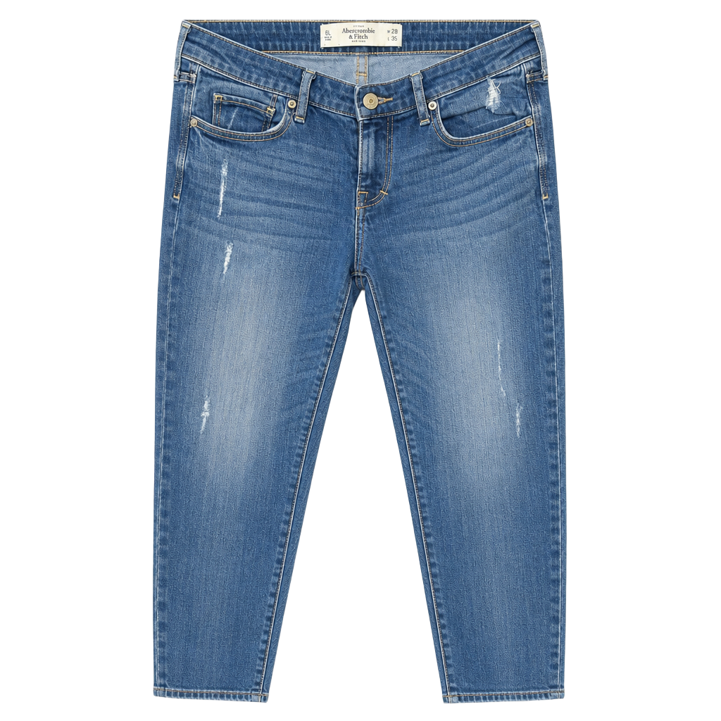 Abercrombie & Fitch Women's Distressed Mid-Rise Skinny Jeans Size 6L 1