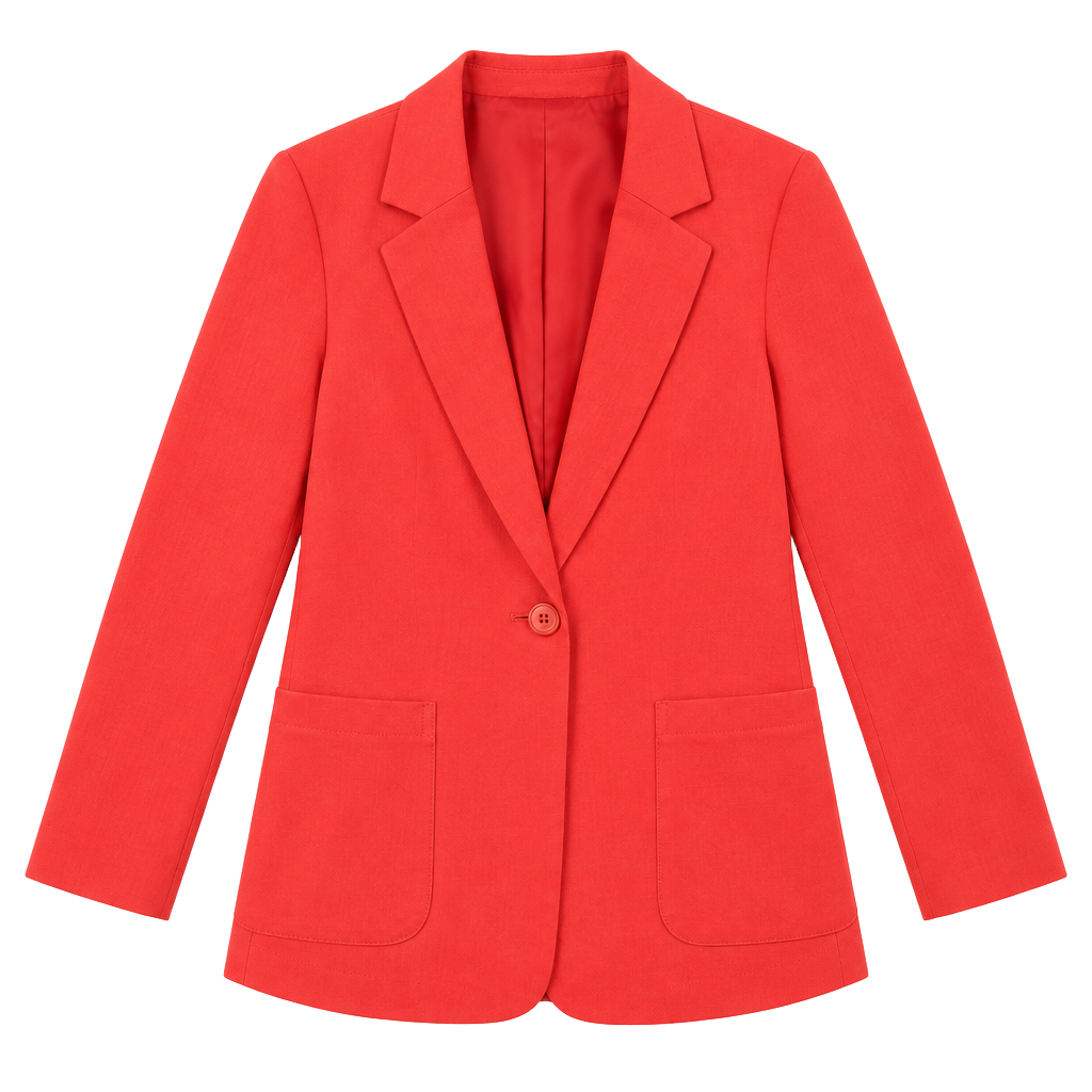 Forever 21 Blazer Size S Coral Red Single Button Jacket 1