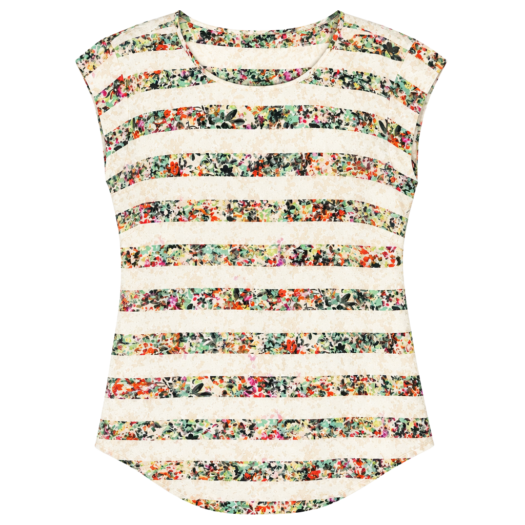 The Limited Floral Striped Blouse Size M Multicolor 1
