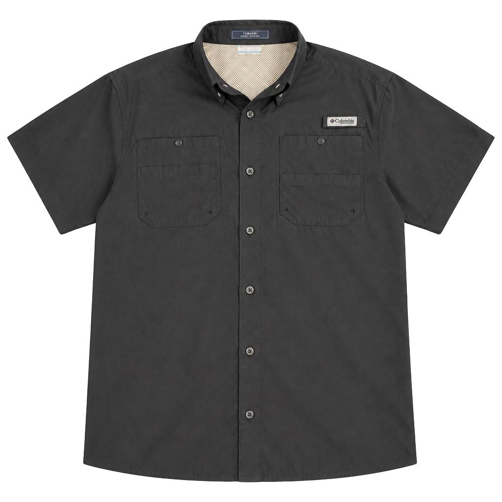 Columbia PFG Tamiami II Short Sleeve Shirt Size XXL Black 1