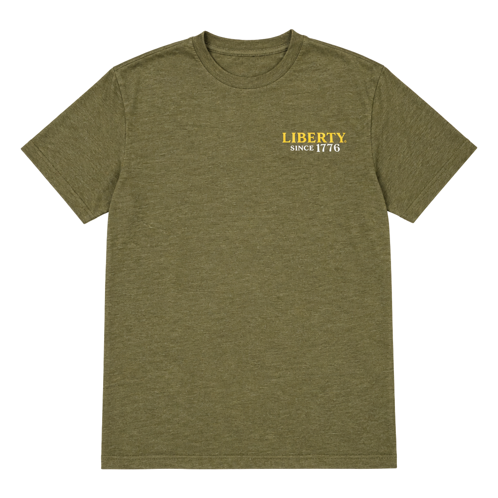 Til Valhalla Project Liberty Since 1776 Graphic T-Shirt Olive Green 1