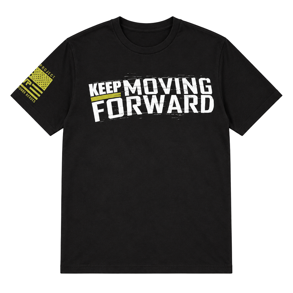 Til Valhalla Project Keep Moving Forward Graphic T-Shirt Black 1