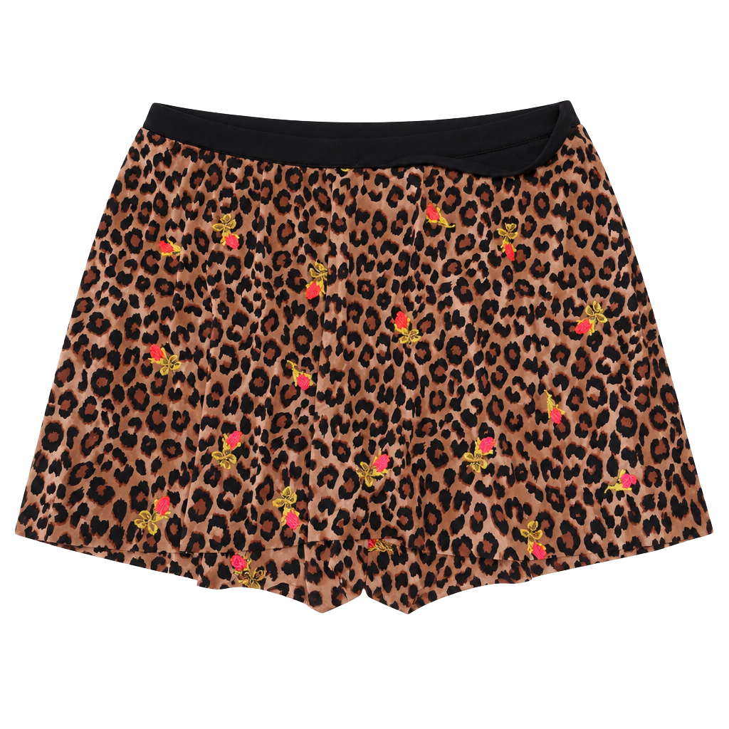 Torrid Betsey Johnson Leopard Rose Mesh Skirt Size 3X A808 1