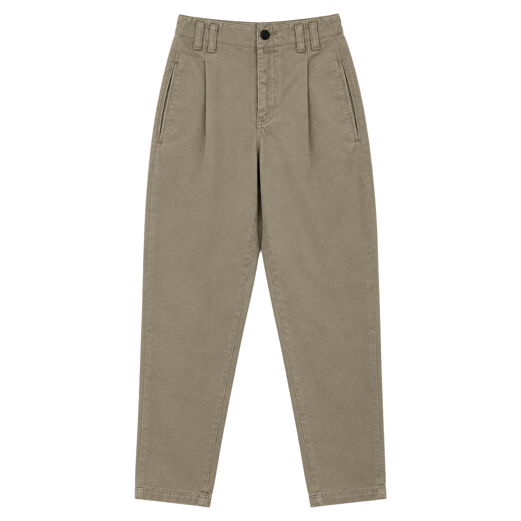 Lizwear Pleated Chino Pants Size 4 Tan High Rise Cotton 1