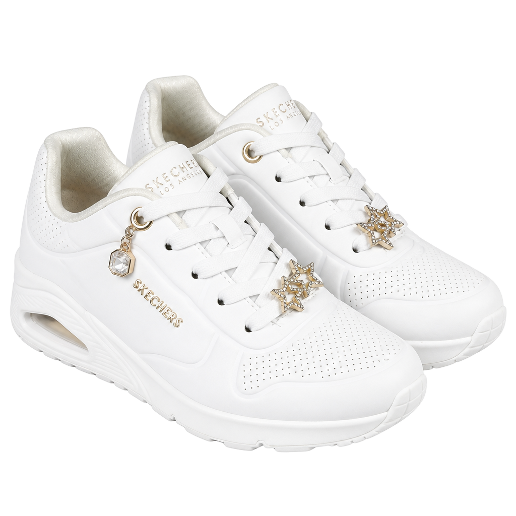 Skechers Baskets Uno Gen1 pour fille, Blanc/doré, 1 tout-petit : : Mode, CA 1