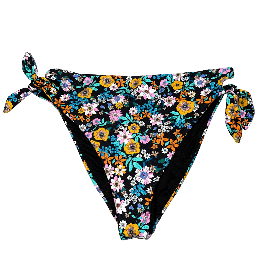 O'Neill Marga Floral Side Tie Bikini Bottoms Size Large 1