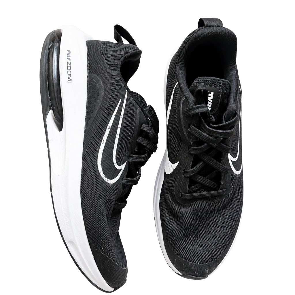Nike Air Zoom Arcadia 2 GS Black White Anthracite Kids Running Shoes 1