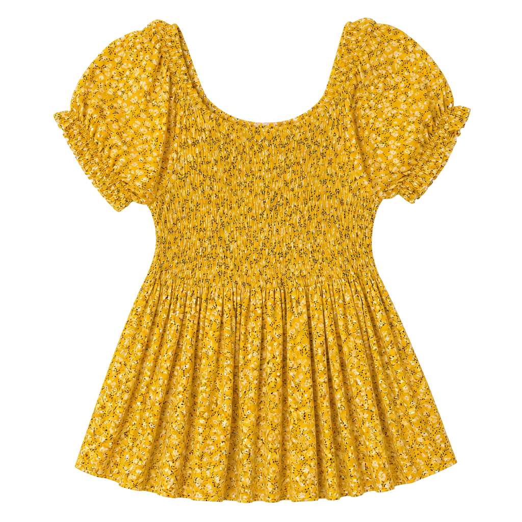 Smocked Midi Dress 1