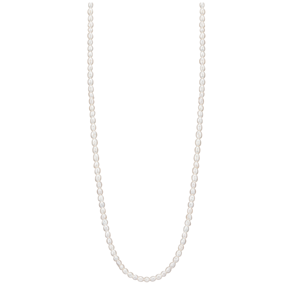 Freshwater Pearl Long Strand Necklace White 1