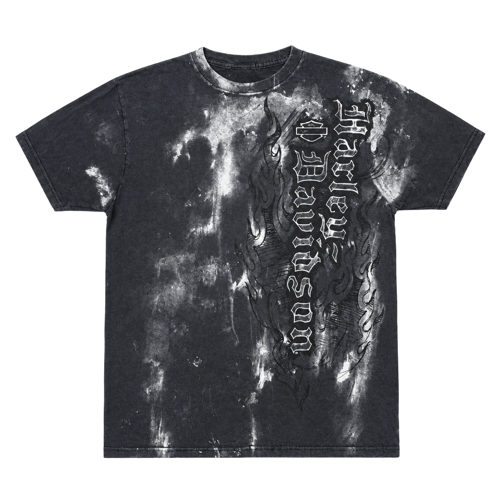 Y2K Grunge Style Flame Harley-Davidson T-Shirt 1