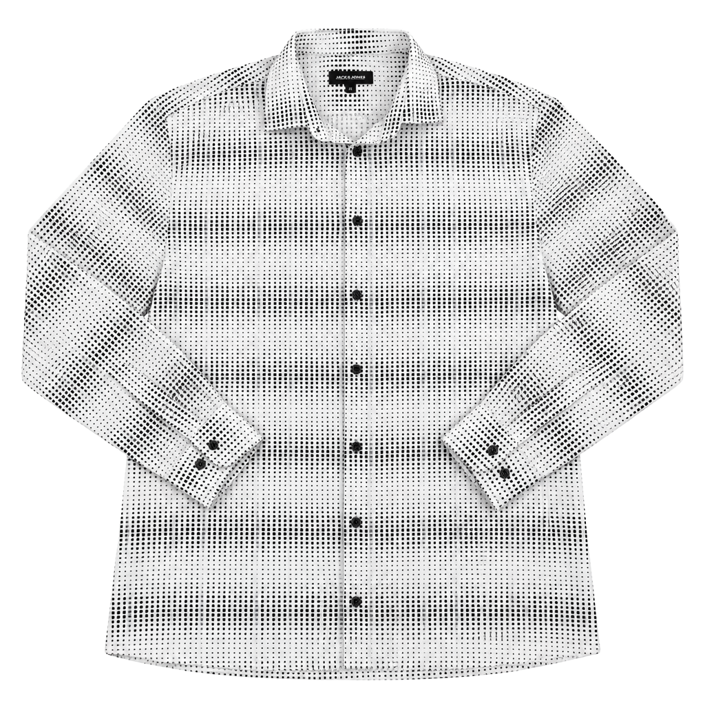 Bassiri Limited Collection Button-Up Shirt Size XXL Black White Geometric 1