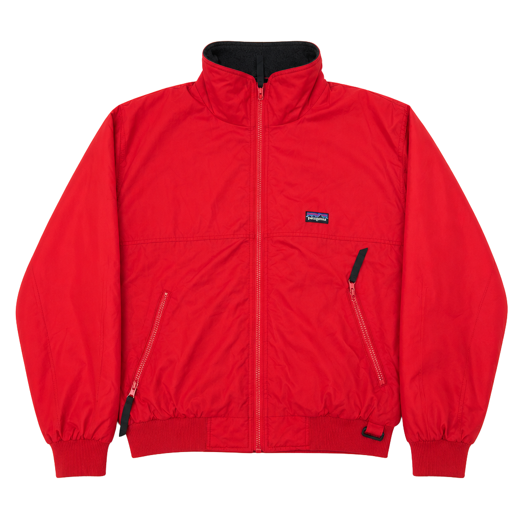 White Sierra Jacket Size M Red Nylon Bomber Fleece Lined Vintage 90s 1