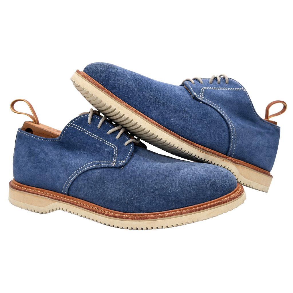 Walk-Over Oxford Size 8.5 M Blue Suede Leather Shoes 1