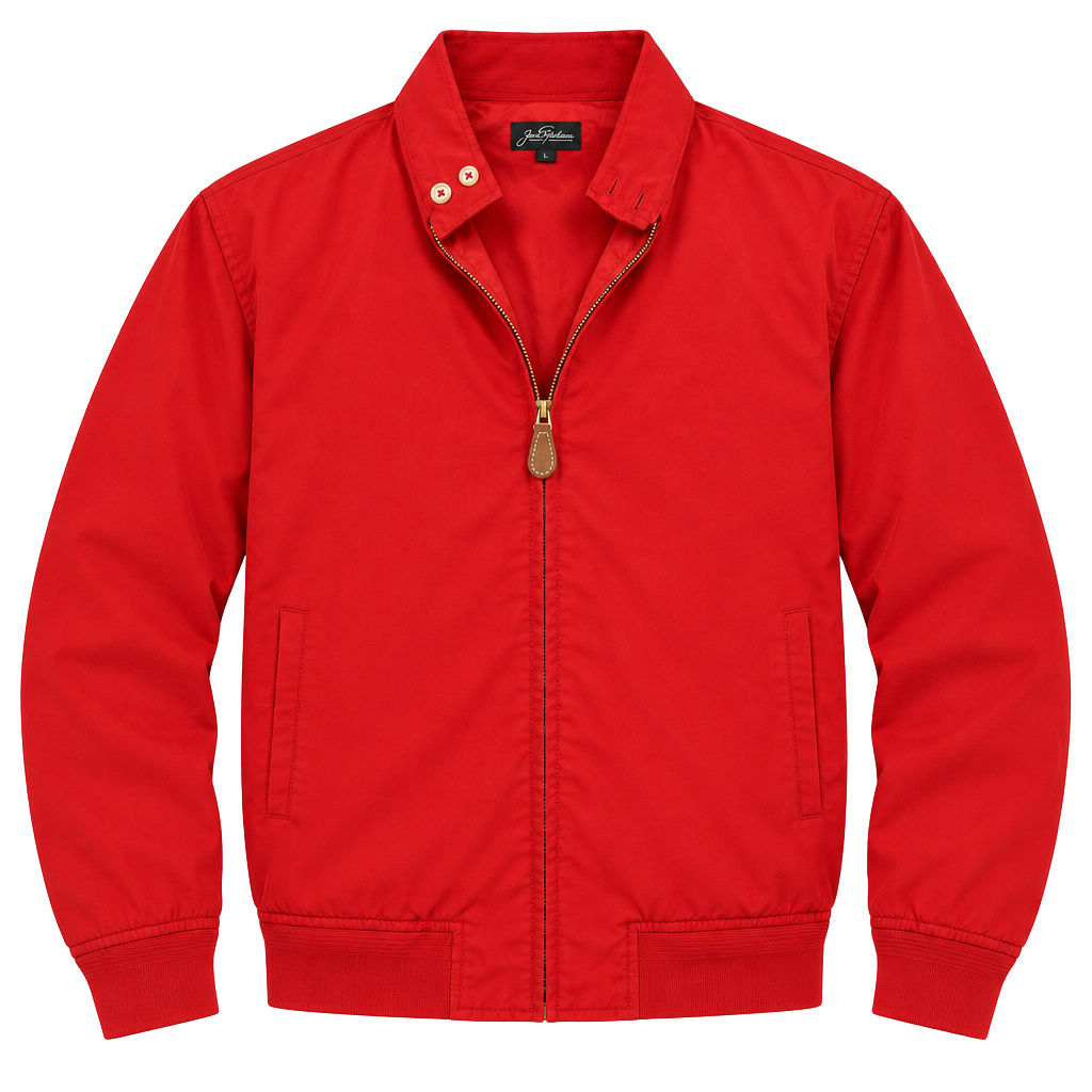 Vintage Jack Nicklaus Harrington Jacket Size L Red Full Zip Bomber 1