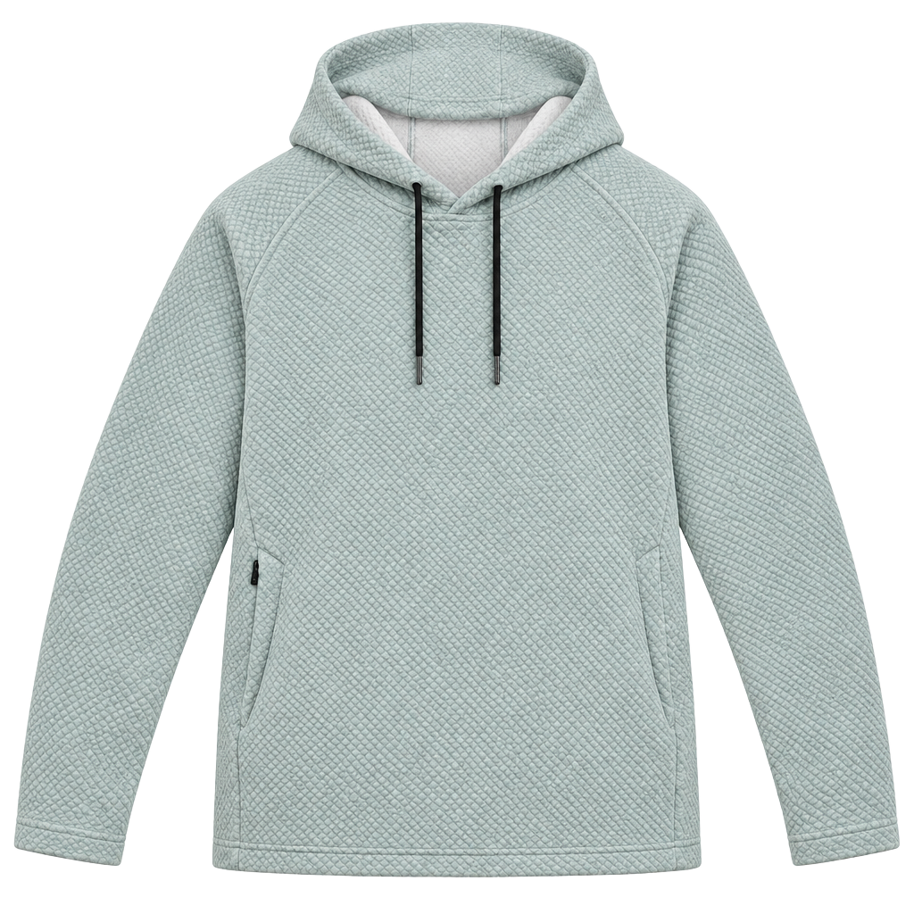 Old Navy Active Waffle Knit Hoodie Size XL Light Blue Pullover 1