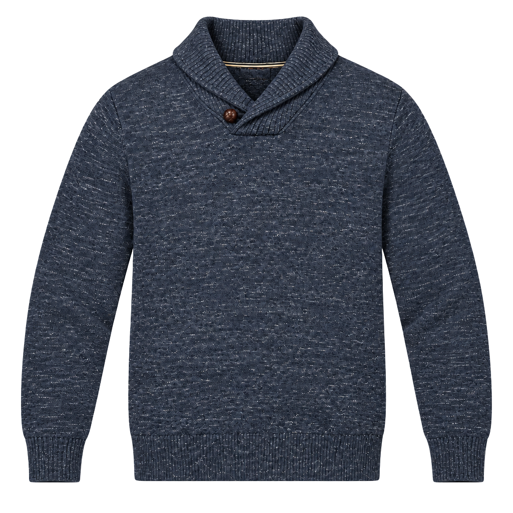 Weatherproof Vintage Shawl Collar Toggle Pullover Sweater XL Navy Blue 1