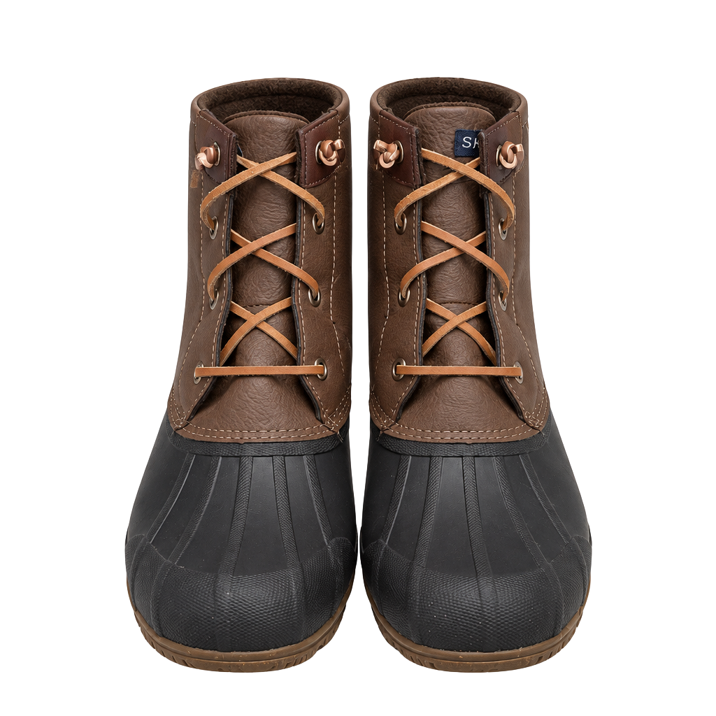 Sperry Syren Gulf Duck Boot Size 8.5 Brown Black Waterproof 1