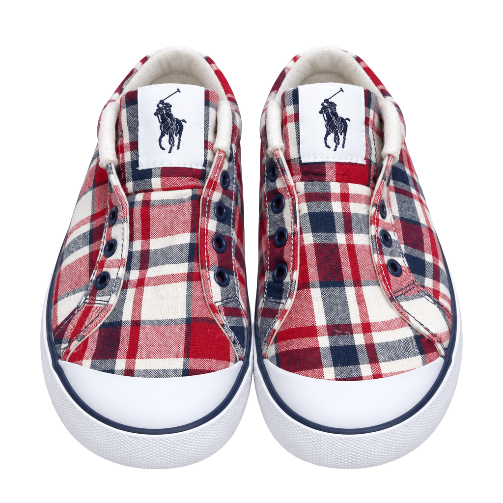 Polo Ralph Lauren Red Plaid Sneakers 1