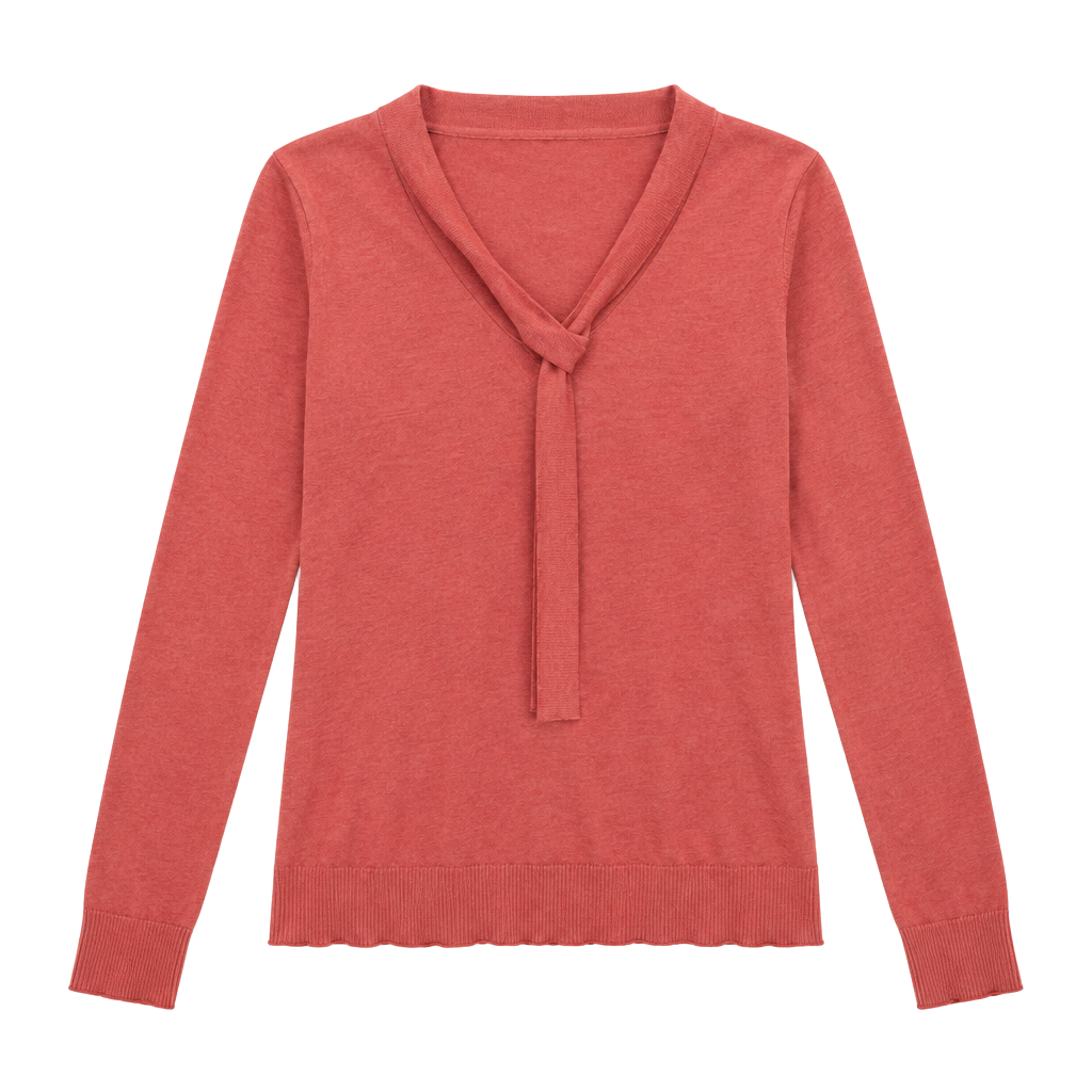Talbots Pullover Sweater Size L Petite Pink Cotton Rayon Long Sleeve 1