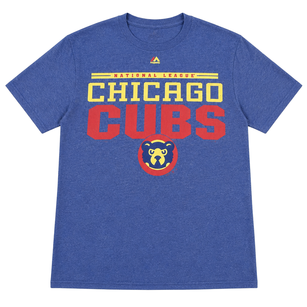 Chicago Cubs MLB Majestic Branded Short Sleeve T-Shirt 1
