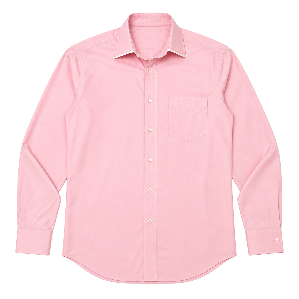 Bruno Conte Pink Satin Dress Shirt, Size 15 1/2 (34/35) 1