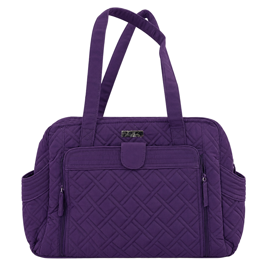 Vera Bradley Purple Quilted Microfiber Baby Bag Diaper Bag 1