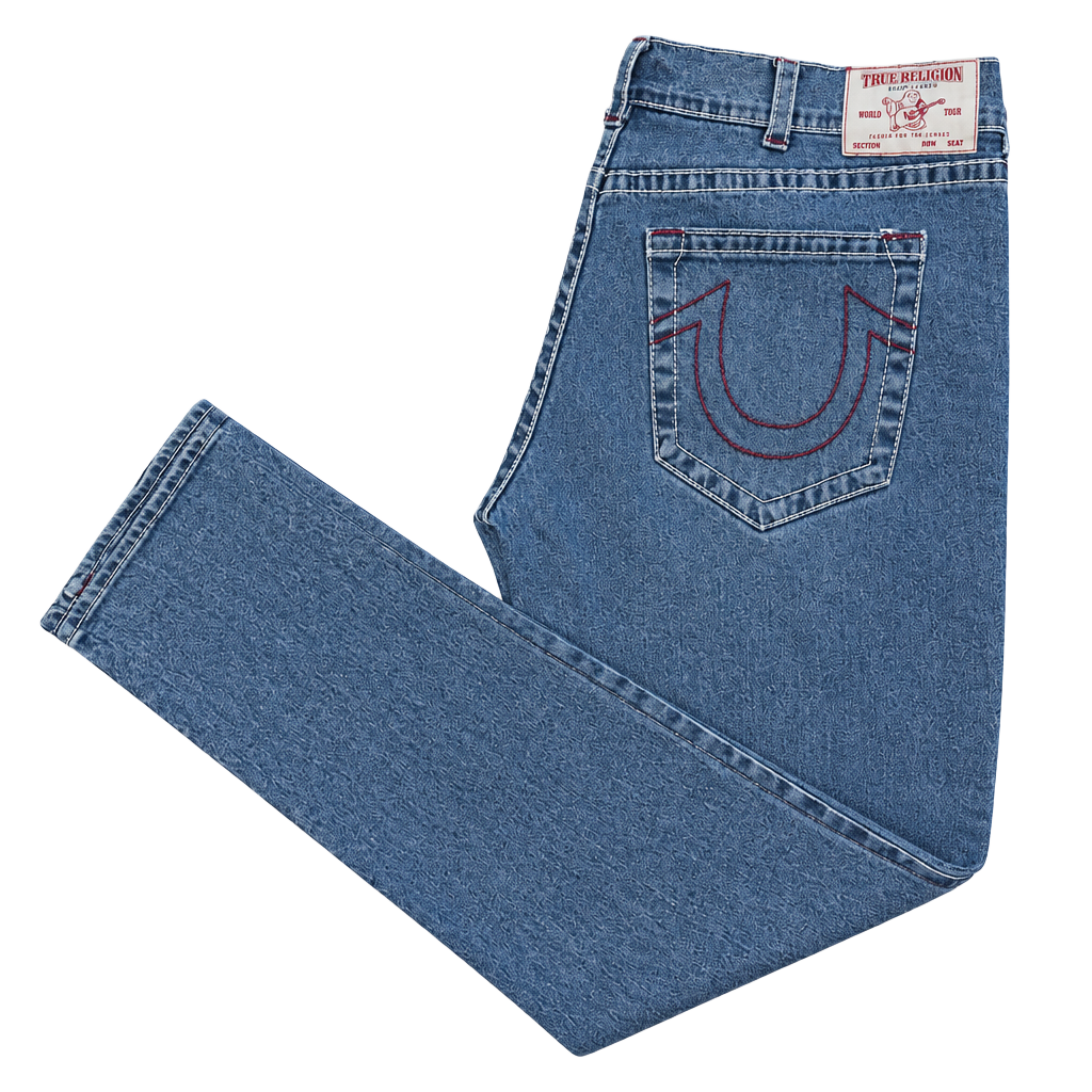 True Religion Rocco Relaxed Skinny Jeans Size 44 Blue Denim 1
