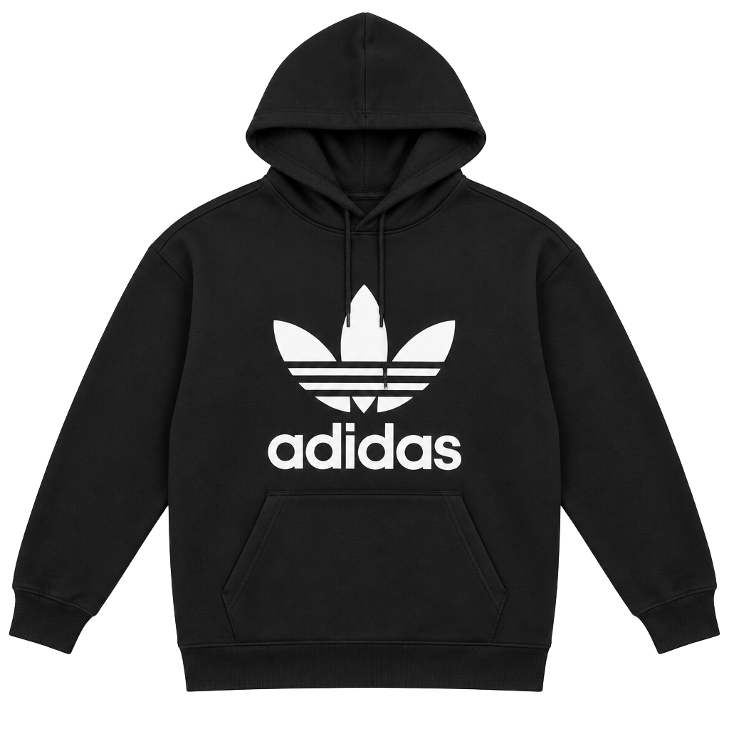 Adidas Originals Women’s Trefoil Hoodie Black Pullover Sweatshirt Size XS 1