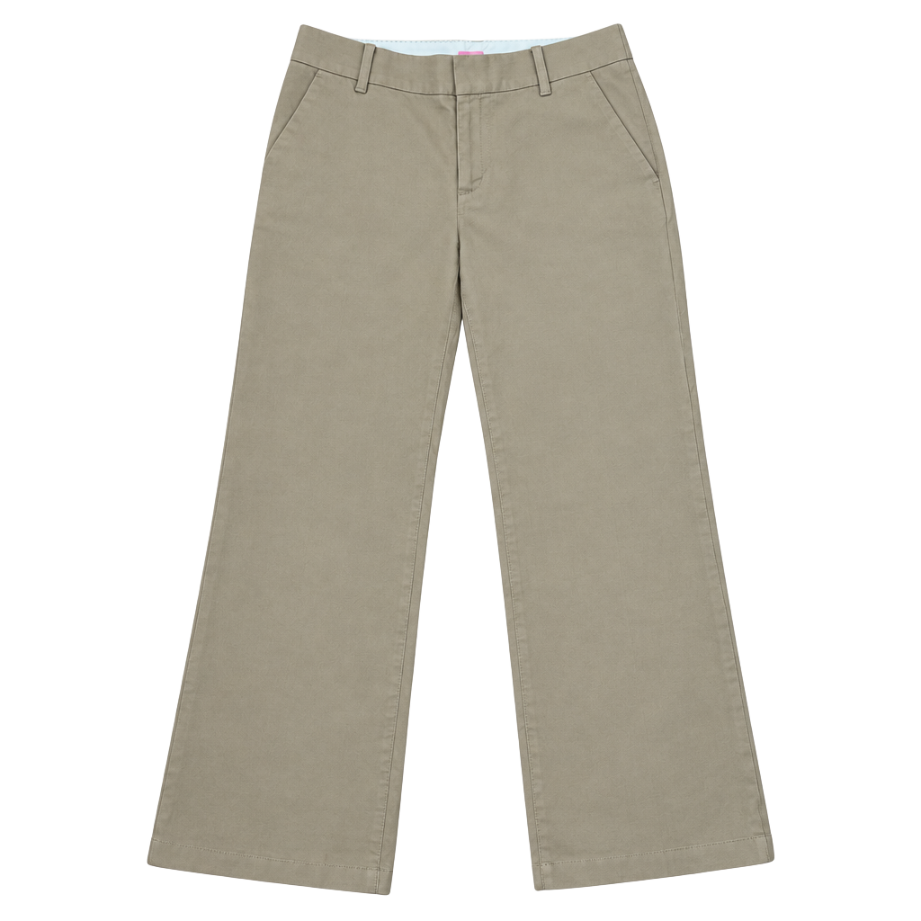 Lilly Pulitzer Main Line Fit Pants Tan Khaki Cropped Preppy Trouser Size 2. 1