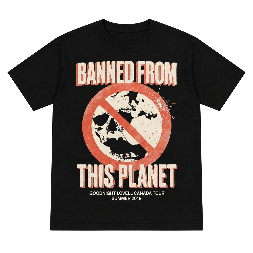Goodnight Lovell Banned From This Planet Canada Tour 2019 T-Shirt 1