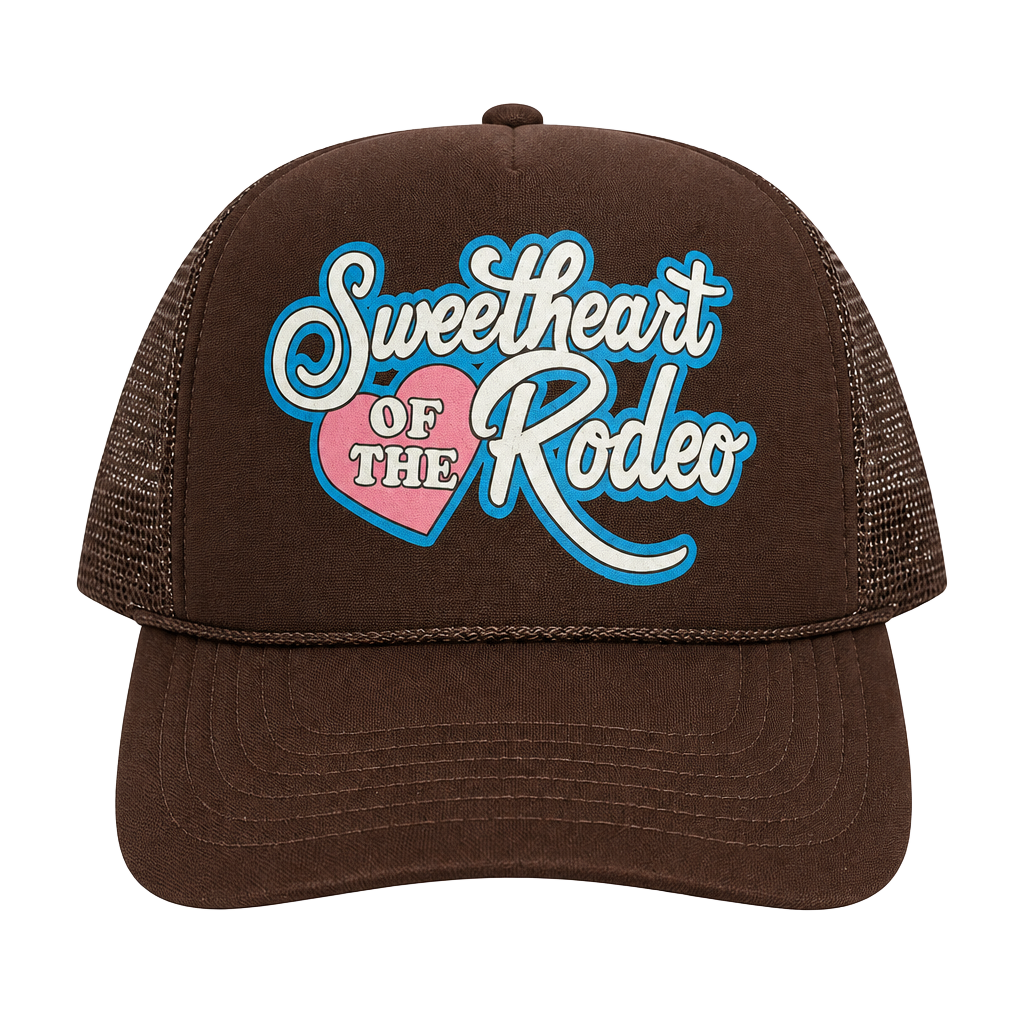 Otto Sweetheart Of The Rodeo Trucker Hat Brown Foam OSFM 1