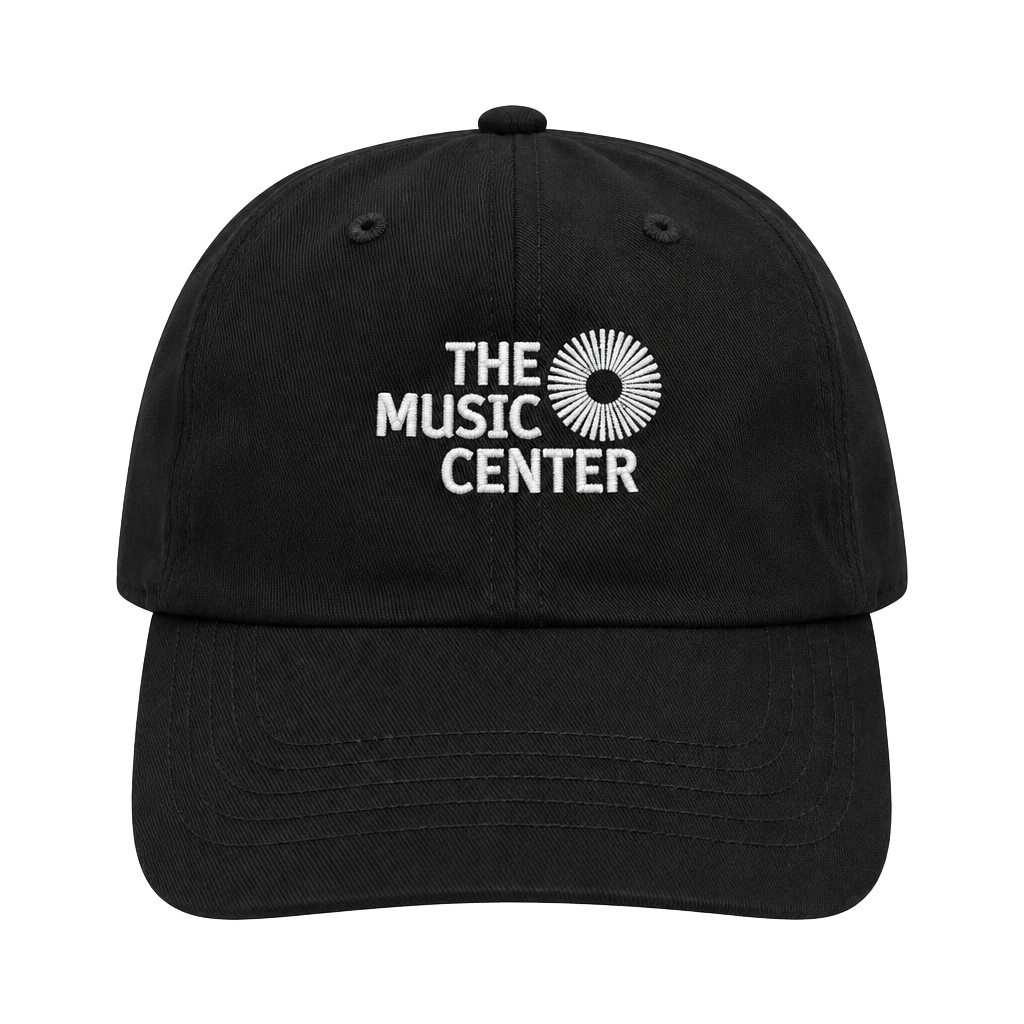 Hit The Music Center Hat Black Cotton Embroidered Logo Baseball Cap 1