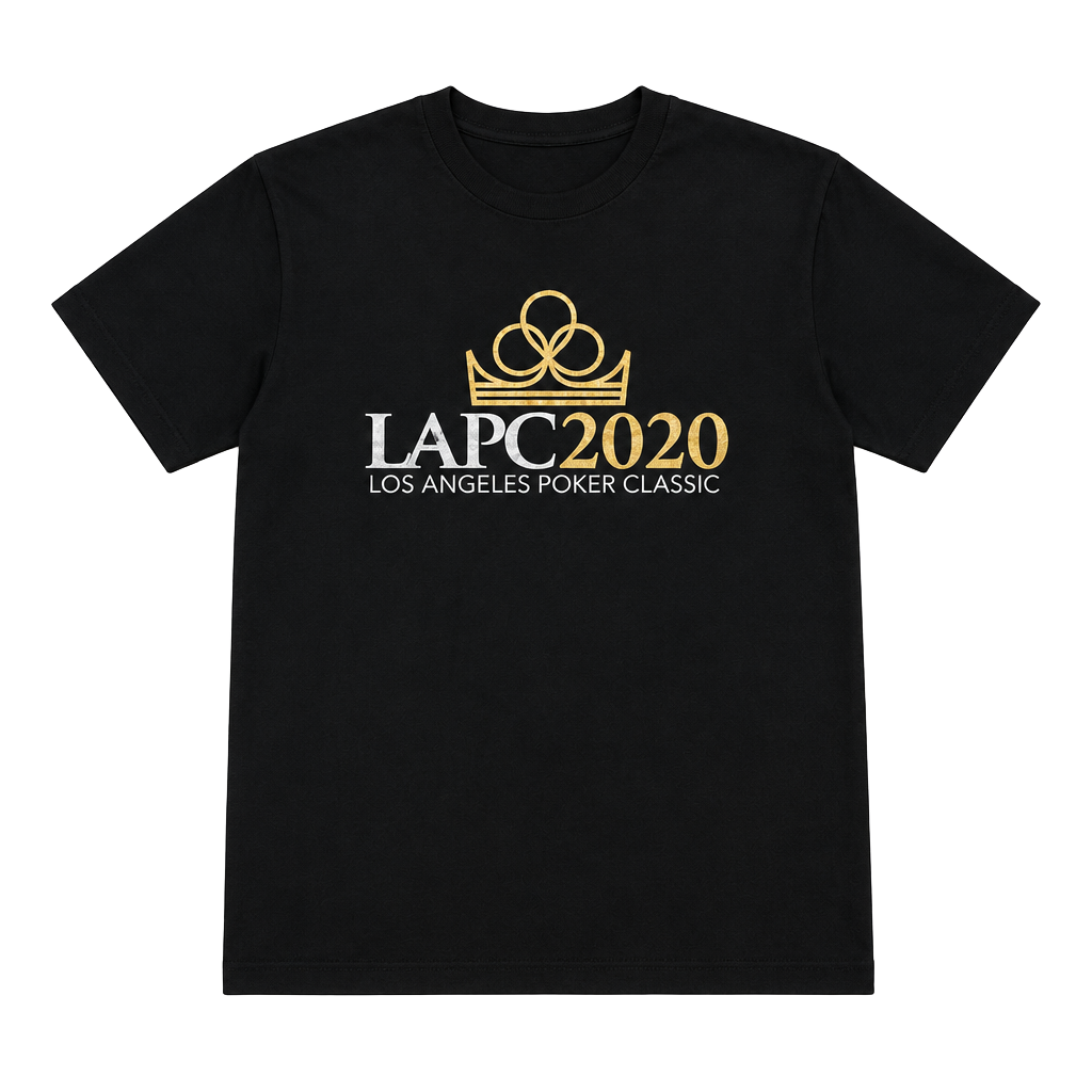 LAPC 2020 Los Angeles Poker Classic T-Shirt Size XL Black 1