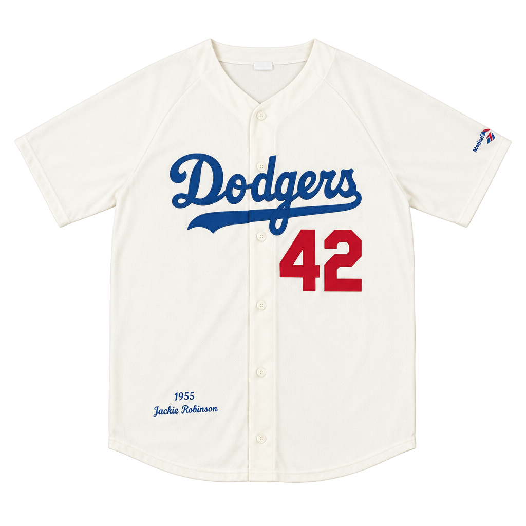 Bank of America Jackie Robinson 1955 Dodgers Jersey XL White 1