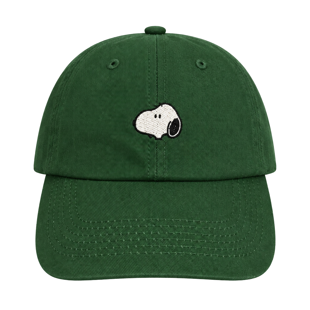 Three Potato Four Peanuts Snoopy Hat Green Baseball Cap 1
