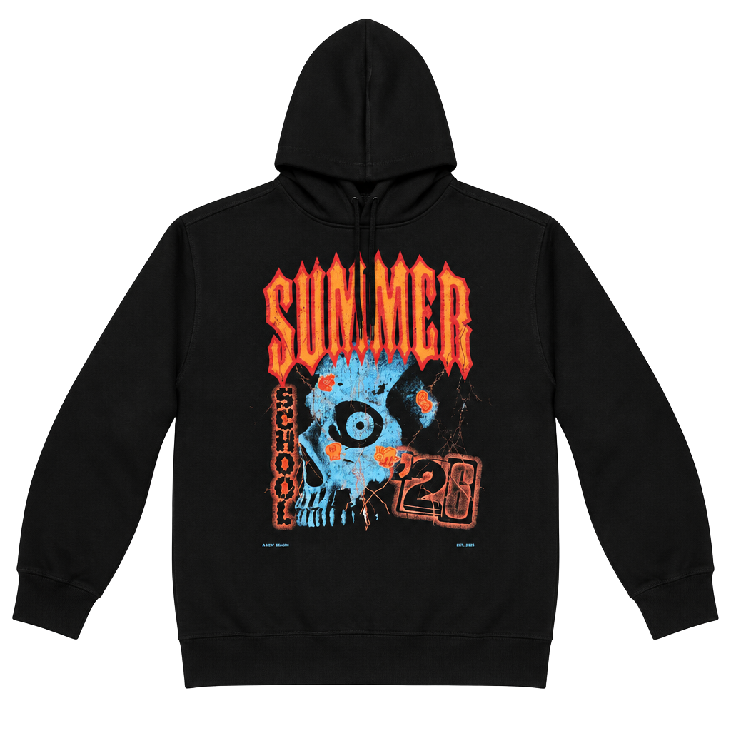 Summer School Tour 2024 Hoodie Size X-Large Black Graphic Pullover 1