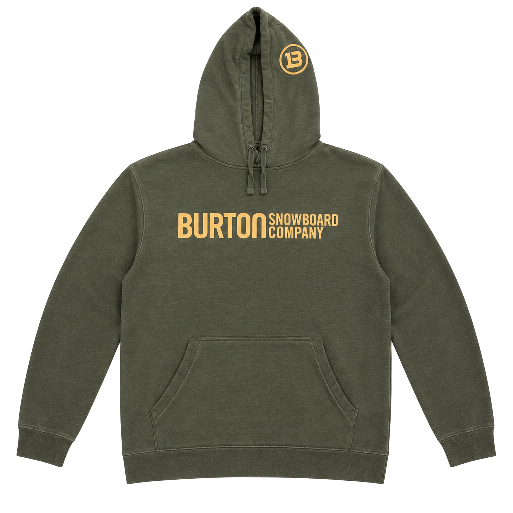 Burton Snowboard Company Green Graphic Pullover Hoodie 1