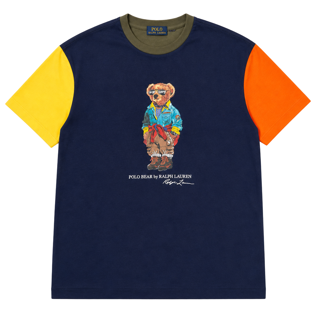 Polo Ralph Lauren Bear Colorblock T Shirt Size L 1