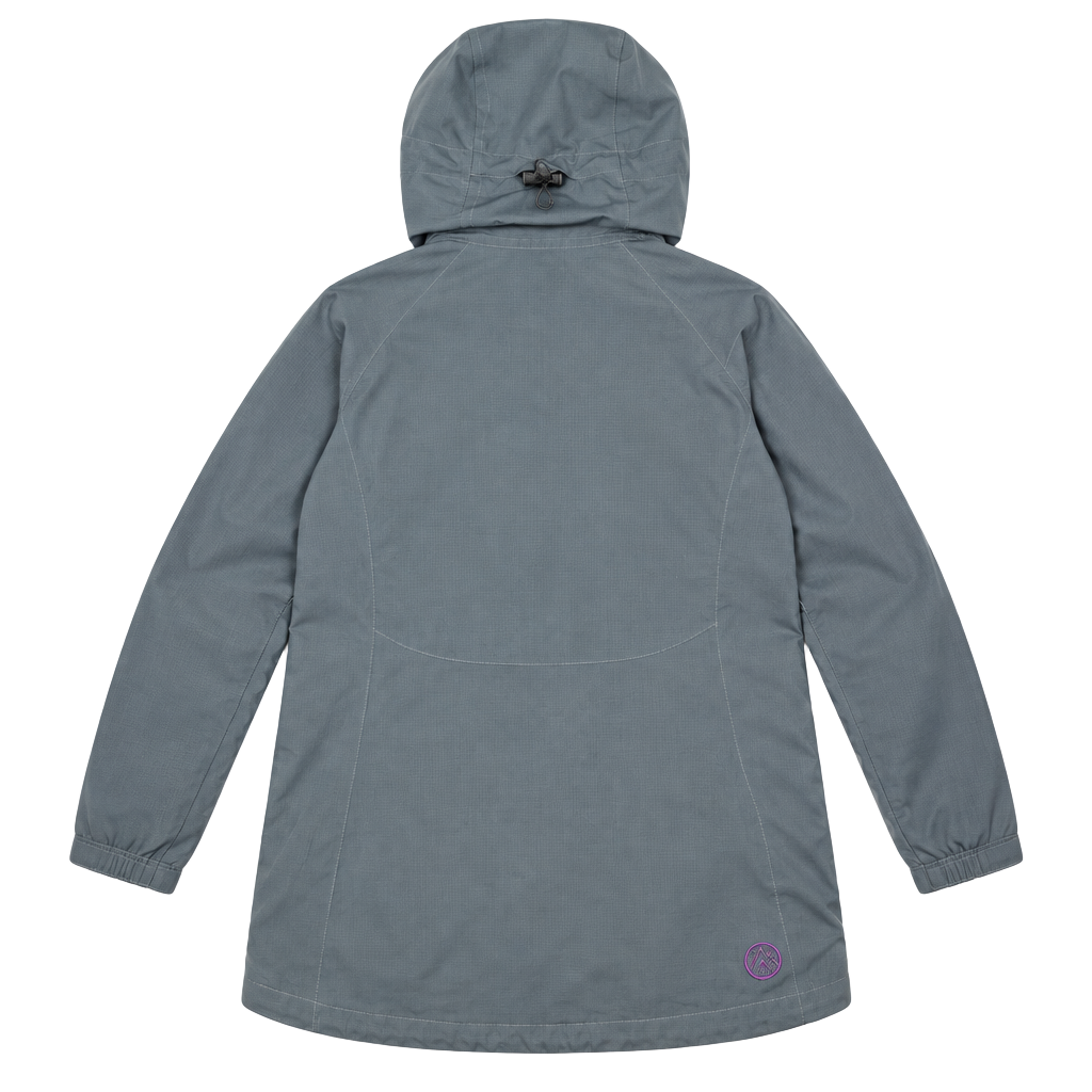 Marmot Fleece Lined Waterproof Hooded Rain Jacket Size S Gray 1
