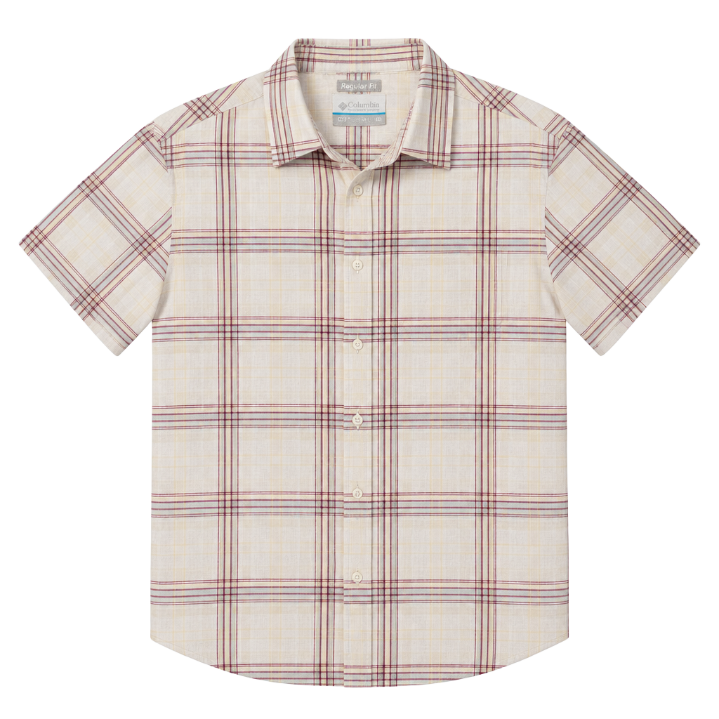 Columbia Short Sleeve Button Up Shirt Size M Plaid Casual 1