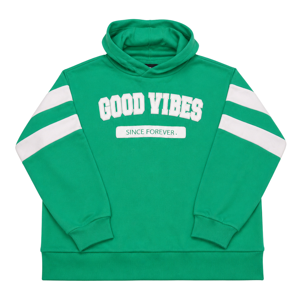 Louise Paris Good Vibes Hoodie Size 2X Green Pullover 1