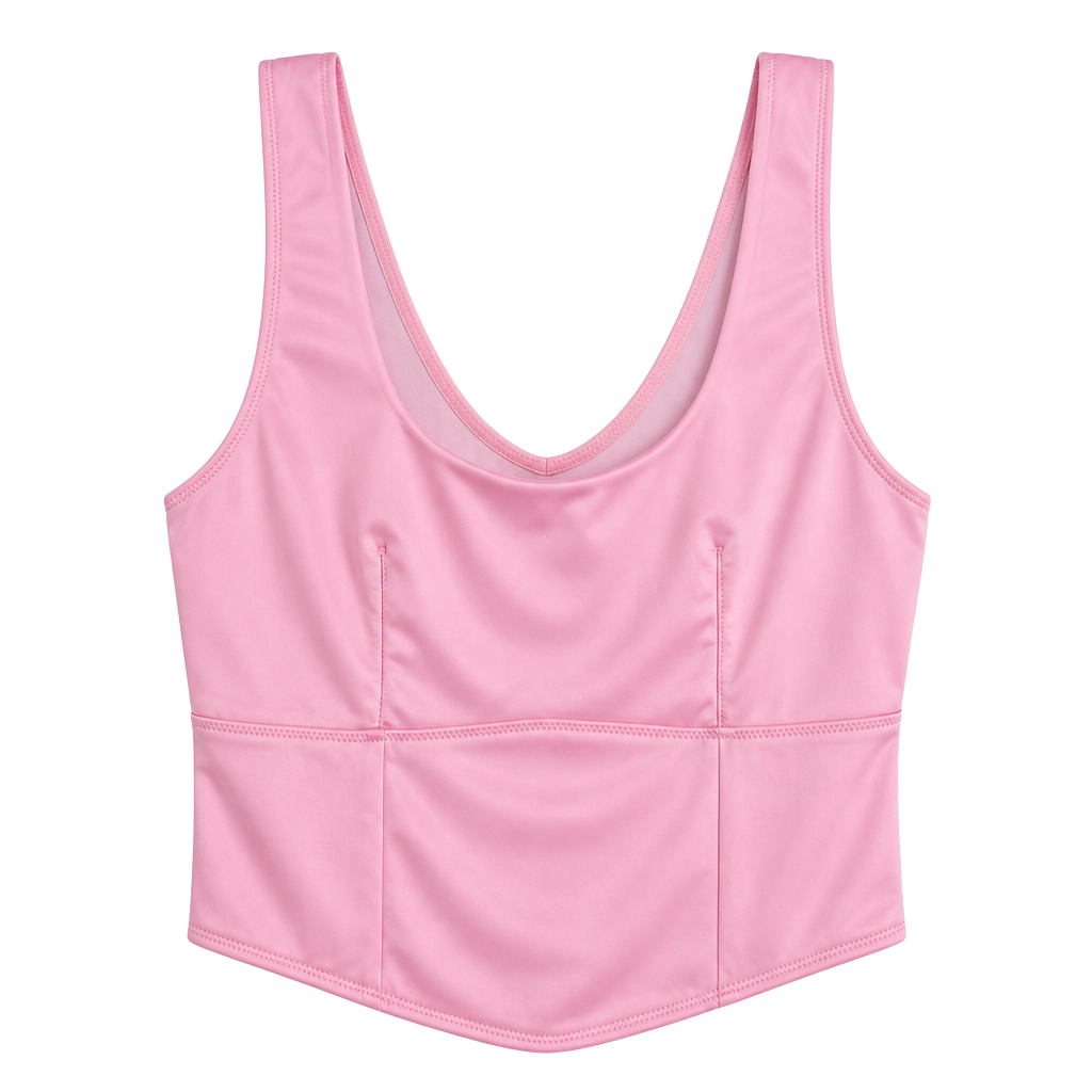 Colsie Pink Mesh Corset Style Crop Top Bralette Size M 1