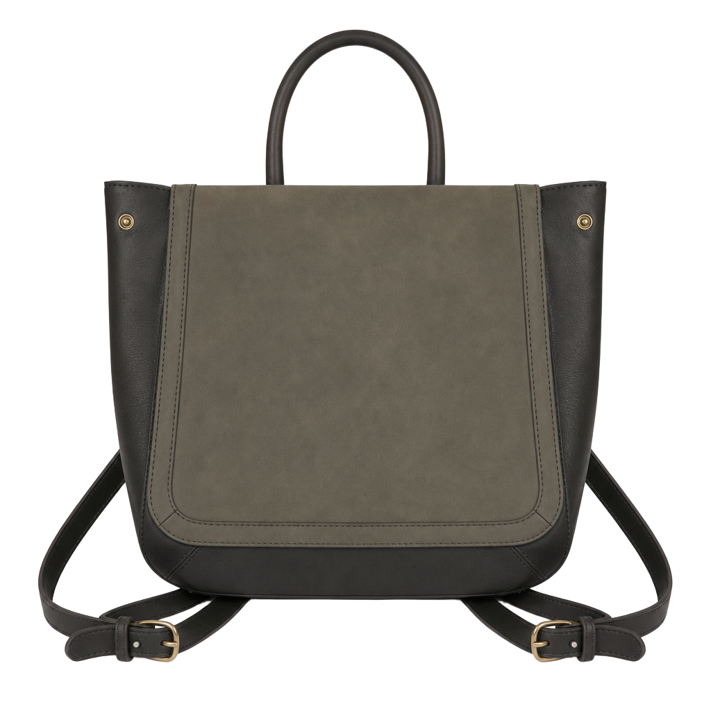 Universal Thread Olive Green Faux Leather Convertible Backpack 1