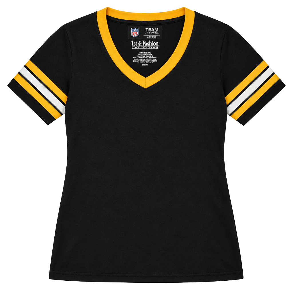 NFL Pittsburgh Steelers Women's Lace-Up Sequin Jersey Size M 1