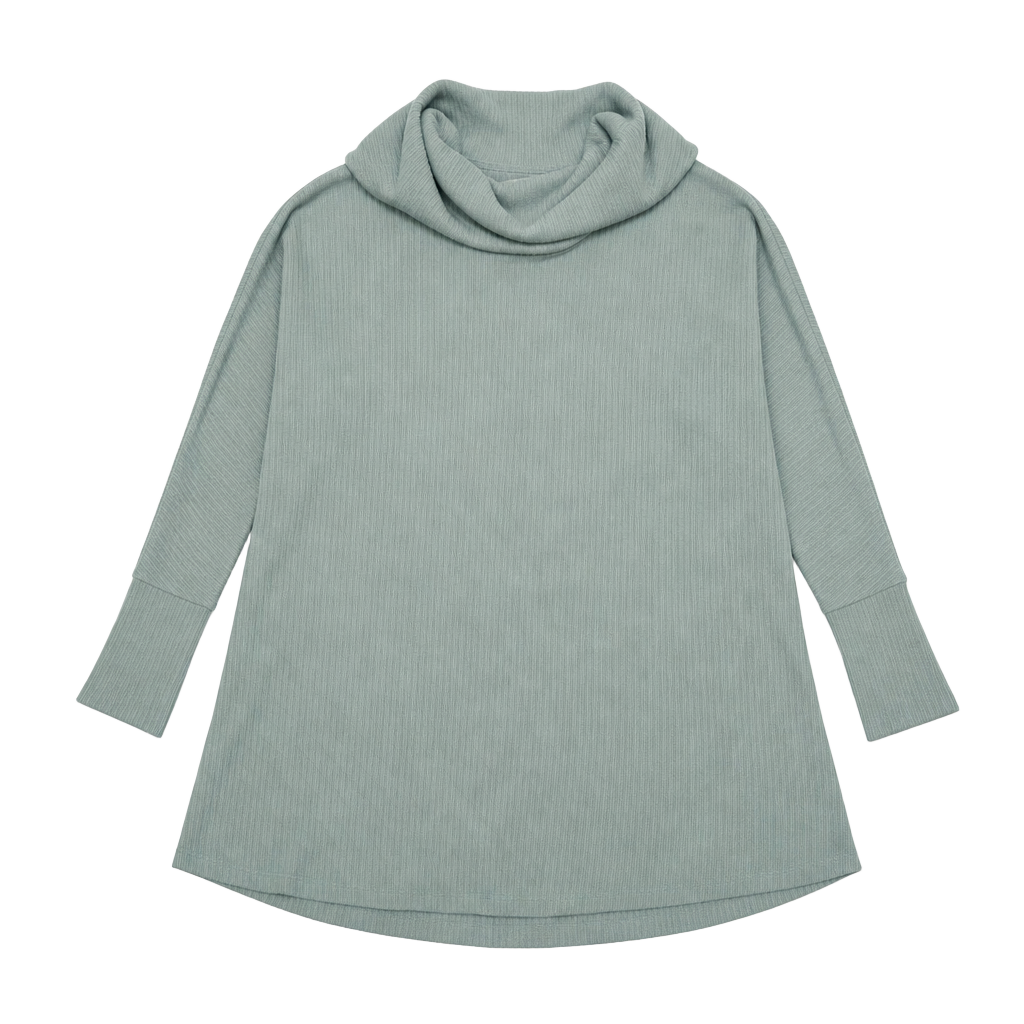 Jessica Simpson Maternity Long Sleeve Waffle Knit Cowl Neck Sweater 1