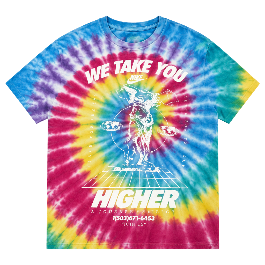 Nike We Take You Higher Tie Dye T-Shirt Size Medium 1