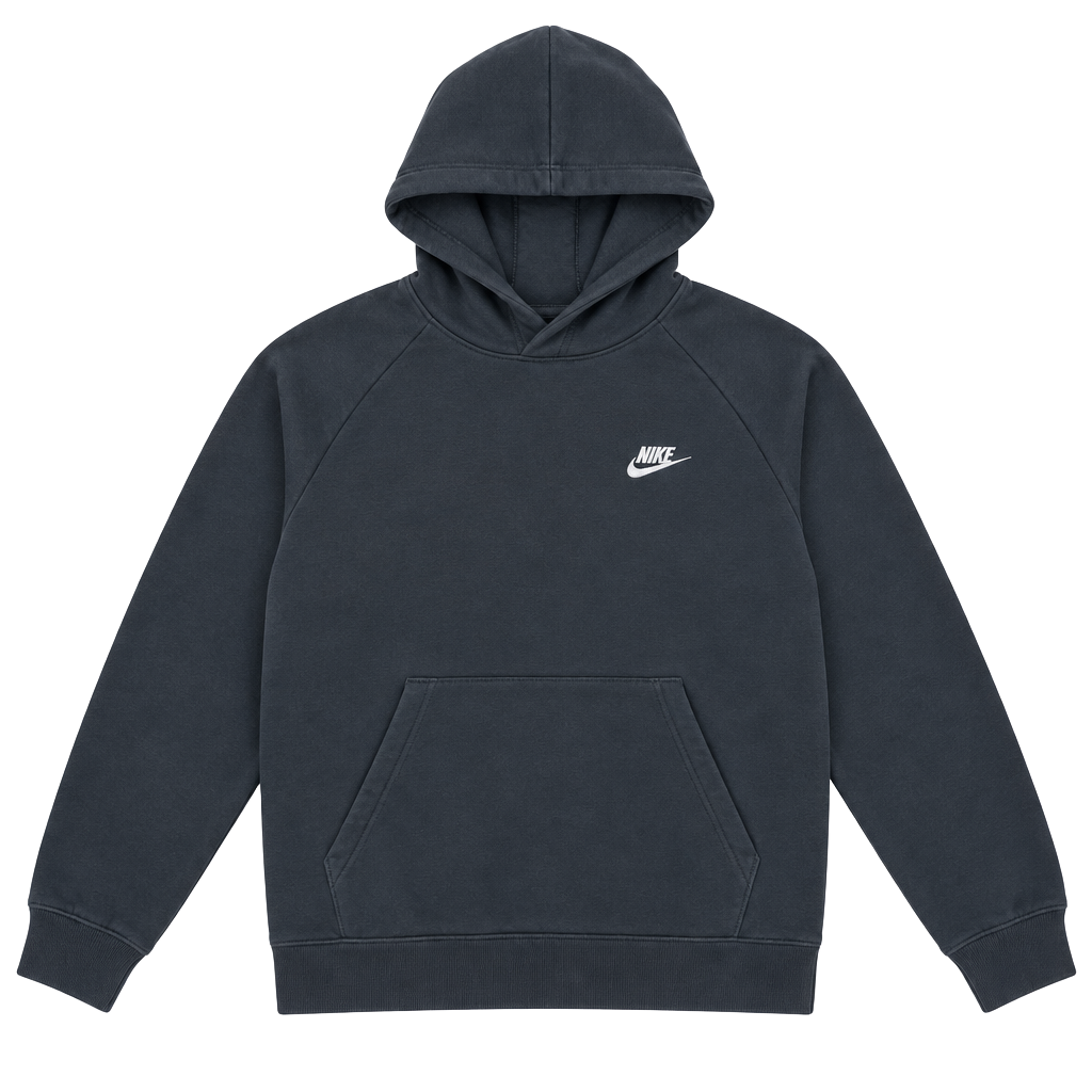 Nike Essential Funnel-Neck Fleece Hoodie Black Sweatshirt Pullover LARGE 1