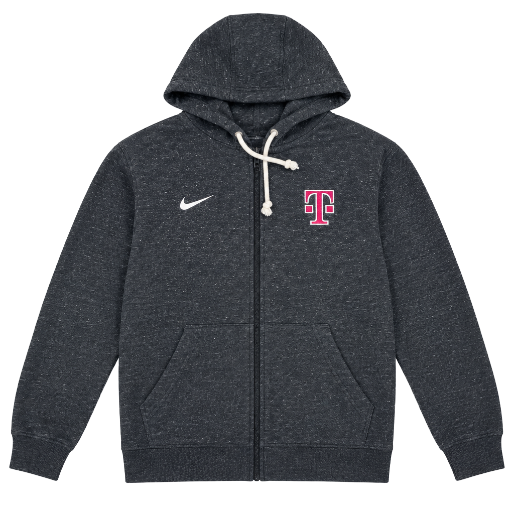 Nike Full-Zip Hoodie Size XXL Black Heather T-Mobile Embroidered Logo 1