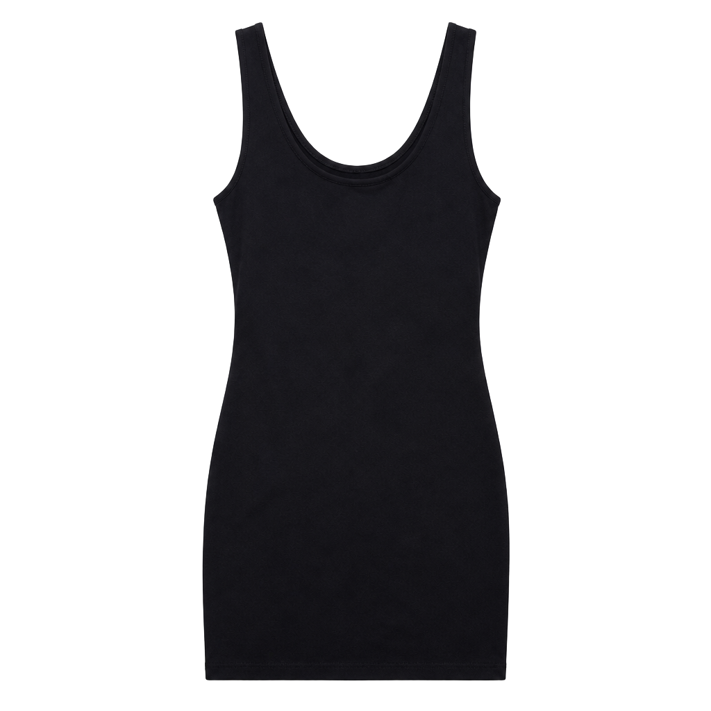 SHEER The Magic Sculpting Tank Bodycon Mini Dress Black Size M 1