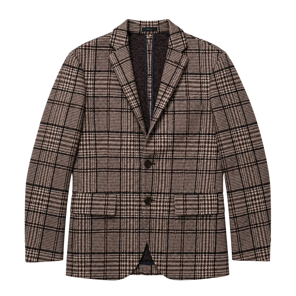 Façonnable No 00 Plaid Houndstooth Blazer Sport Coat Made in Italy US 32 1